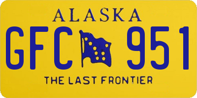 AK license plate GFC951