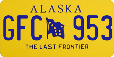 AK license plate GFC953