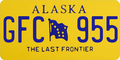 AK license plate GFC955
