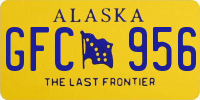 AK license plate GFC956