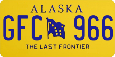 AK license plate GFC966