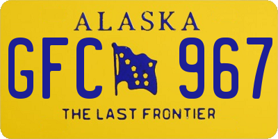 AK license plate GFC967