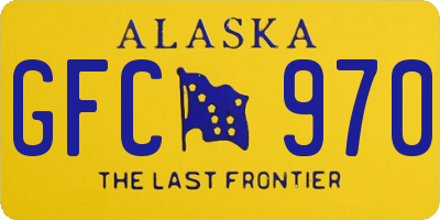 AK license plate GFC970