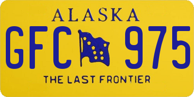 AK license plate GFC975