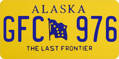 AK license plate GFC976
