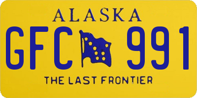 AK license plate GFC991