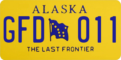AK license plate GFD011