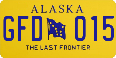 AK license plate GFD015