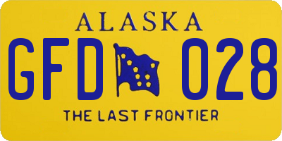 AK license plate GFD028