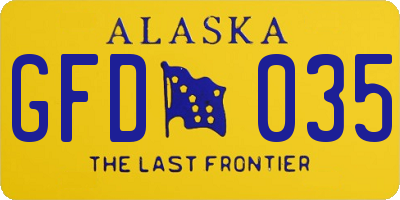 AK license plate GFD035