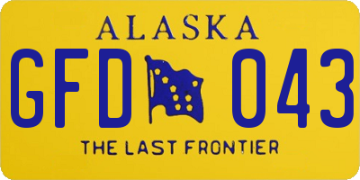 AK license plate GFD043