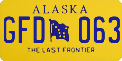 AK license plate GFD063