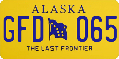 AK license plate GFD065