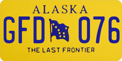 AK license plate GFD076