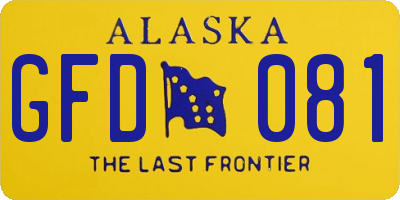 AK license plate GFD081