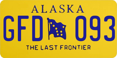 AK license plate GFD093