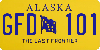 AK license plate GFD101