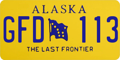AK license plate GFD113