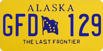 AK license plate GFD129