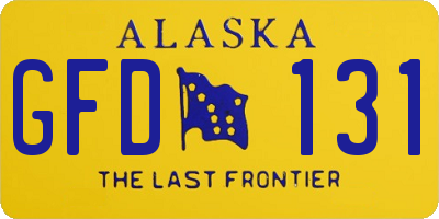 AK license plate GFD131