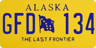 AK license plate GFD134
