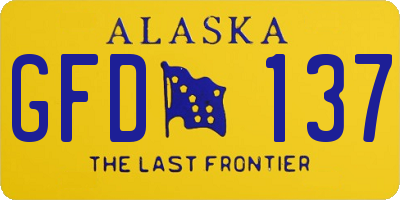 AK license plate GFD137