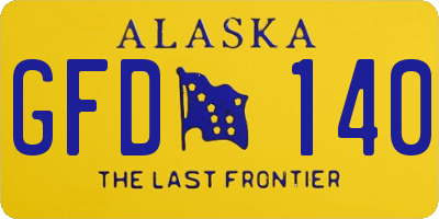 AK license plate GFD140
