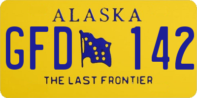 AK license plate GFD142