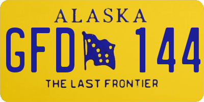 AK license plate GFD144
