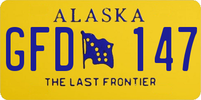 AK license plate GFD147