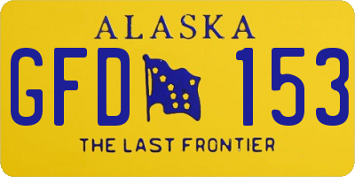 AK license plate GFD153