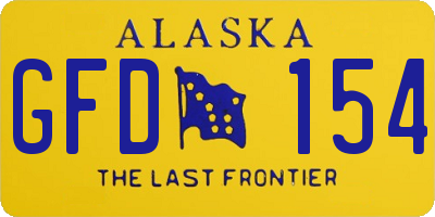 AK license plate GFD154