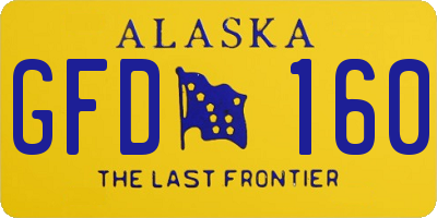 AK license plate GFD160