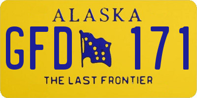 AK license plate GFD171