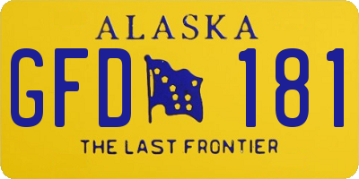 AK license plate GFD181