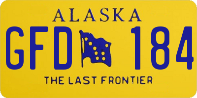 AK license plate GFD184