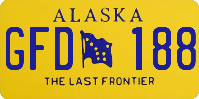 AK license plate GFD188