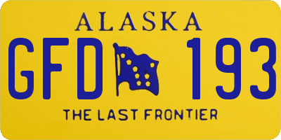 AK license plate GFD193