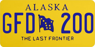 AK license plate GFD200