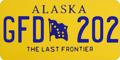 AK license plate GFD202