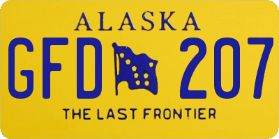 AK license plate GFD207