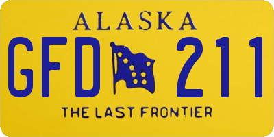 AK license plate GFD211