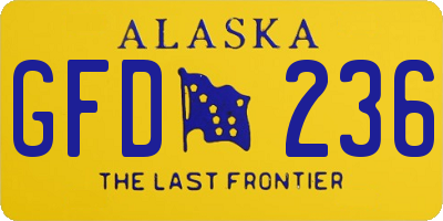 AK license plate GFD236