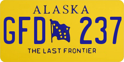 AK license plate GFD237