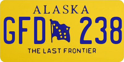 AK license plate GFD238