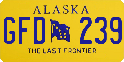 AK license plate GFD239