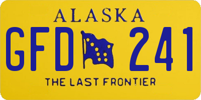 AK license plate GFD241