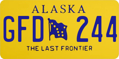 AK license plate GFD244