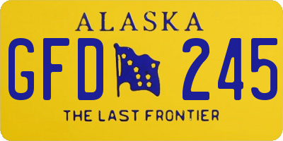 AK license plate GFD245