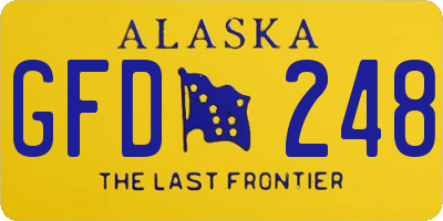 AK license plate GFD248